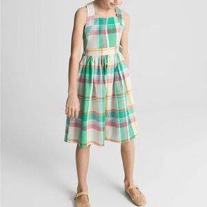 Reiss Matilda Jr. Crossback Madras Plaid Dress size 4-5yrs NWT!